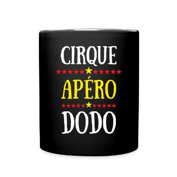 cirque apéro dodo - Mug uni - noir - Devant