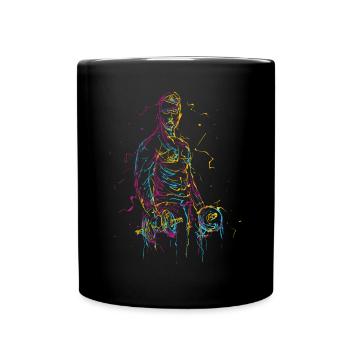 Workout Gym Powerlifter Powerlifting Geschenkidee - Tasse einfarbig - Schwarz - Vorne