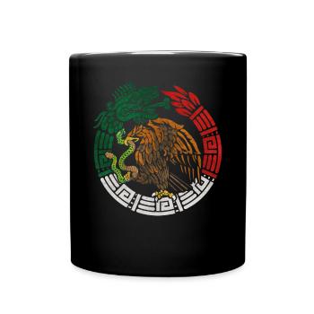 Quetzalcoatl Ouroboros Aztekische Gefiederte Schla - Tasse einfarbig - Schwarz - Vorne