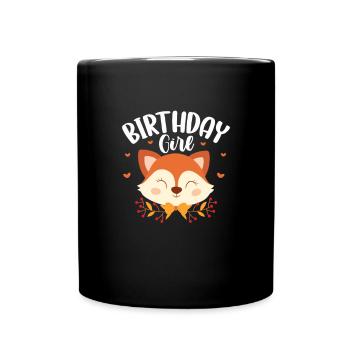 Fox Girl Anniversaire Foxes Forest Cadeau - Mug uni - noir - Devant