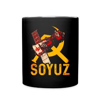Soyouz vaisseau spatial Union soviétique - Mug uni - noir - Devant