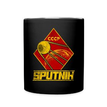 Sputnik Satellite Soviet Union - Full Colour Mug - black - Front