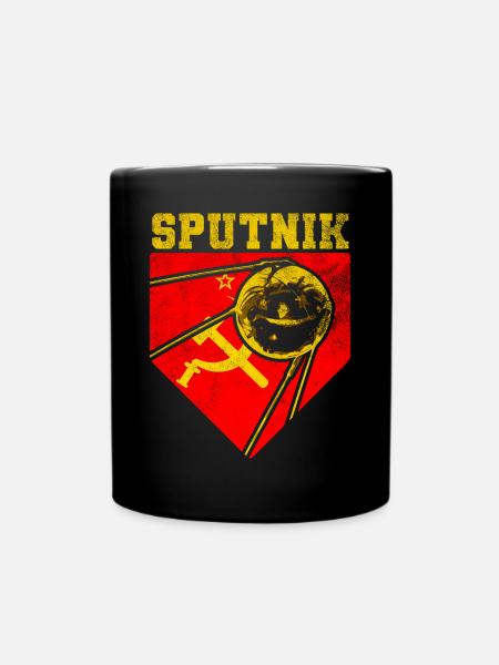 Sputnik 1 Satellit - Tasse einfarbig - Schwarz