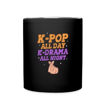 K-Pop Musique Coréenne Pop Corée Kpop Cadeau - Mug uni - noir - Devant