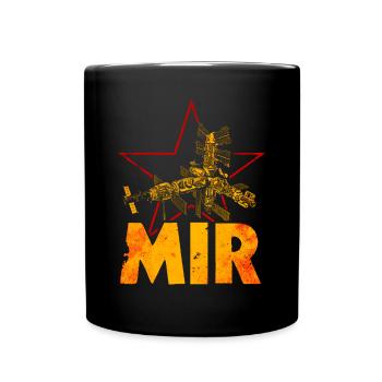 Raumstation Mir Sowjetunion - Tasse einfarbig - Schwarz - Vorne