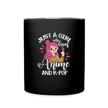 K-Pop Anime Musique Coréenne Pop Corée Cadeau - Mug uni - noir - Devant