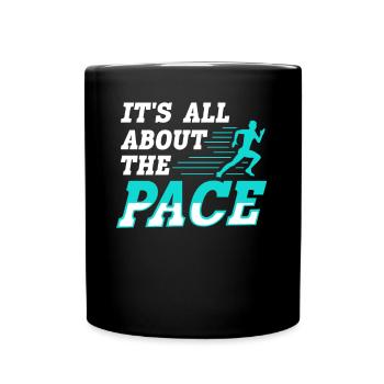 Tout tourne autour du pace marathon runners - Mug uni - noir - Devant
