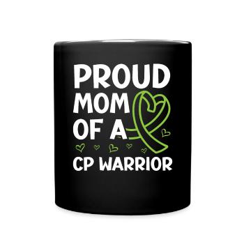Fière maman d’une mère de paralysie cérébrale guerrière CP - Mug uni - noir - Devant