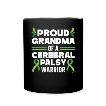 Stolze Oma einer Zerebralparese Warrior Granny - Tasse einfarbig - Schwarz - Vorne