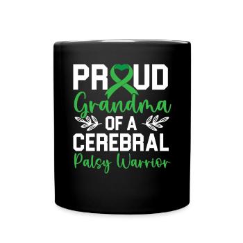 Stolze Oma einer Zerebralparese Warrior Granny - Tasse einfarbig - Schwarz - Vorne