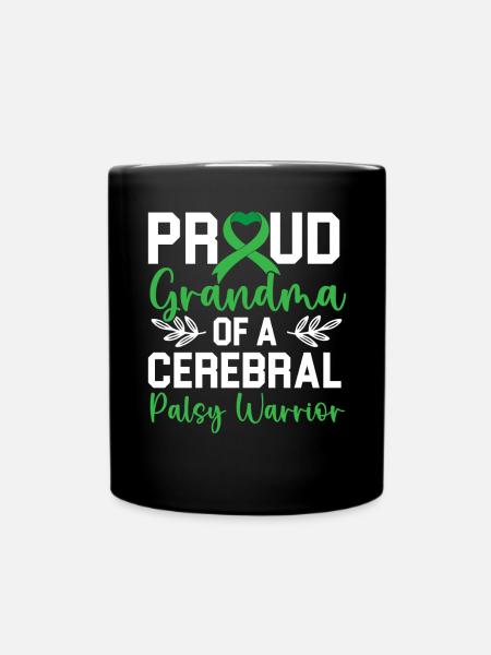 Fière grand-mère d’une guerrière guerrière atteinte de paralysie cérébrale Mamie - Mug uni - noir