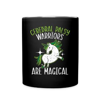 Cerebral Palsy Warriors Are Magical Unicorn Lover - Full Colour Mug - black - Front
