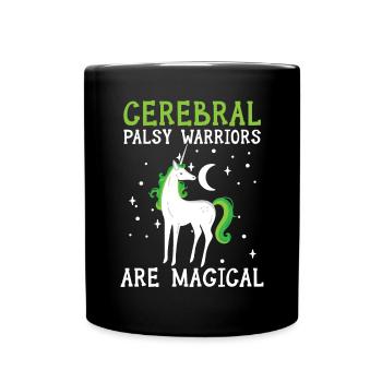 Zerebralparese-Krieger sind magische Einhorn-Liebhaber - Tasse einfarbig - Schwarz - Vorne