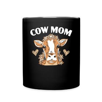 Cow Mom Heifer Cow Whisperer Cow Farming Farm - Full Colour Mug - black - Front