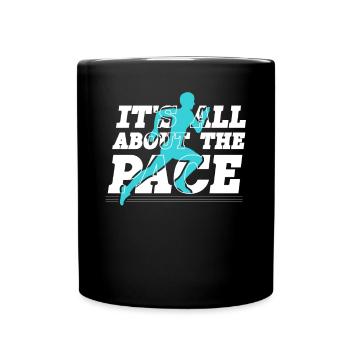 Tout tourne autour du pace marathon runners - Mug uni - noir - Devant