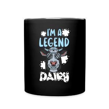 I'm A Legend Dairy Cow Whisperer Milk Farmer - Full Colour Mug - black - Front