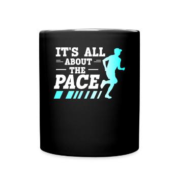 Tout tourne autour du pace marathon runners - Mug uni - noir - Devant