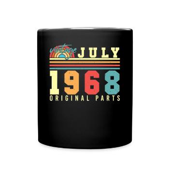 1968 Juli Retro - Tasse einfarbig - Schwarz - Vorne