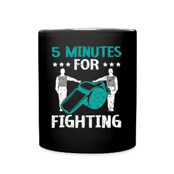 5 Minuten für Fighting Referee Game Official MMA - Tasse einfarbig - Schwarz - Vorne