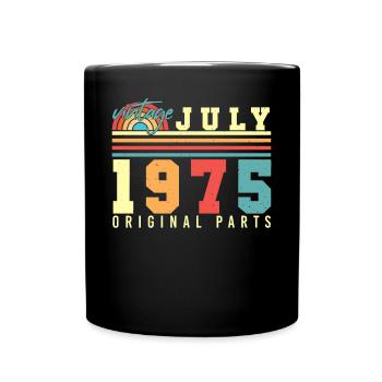 July 1975 Birthday greeting - Full Colour Mug - black - Front