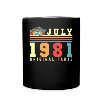 Born in July 1981 - Full Colour Mug - black - Front