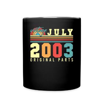 Mois de naissance Juillet 2003 - Mug uni - noir - Devant