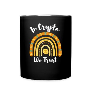 In Crypto We Trust Bitcoin Rainbow Krypto Shirt - Tasse einfarbig - Schwarz - Vorne