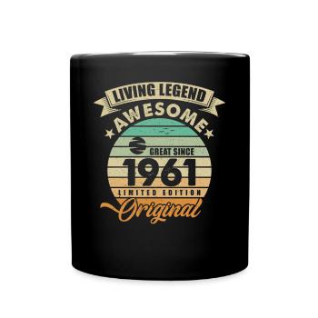 1961 Birthday Retro Orginal - Full Colour Mug - black - Front