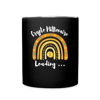 Crypto Millionaire Loading Rainbow Bitcoin Shirt - Tasse einfarbig - Schwarz - Vorne