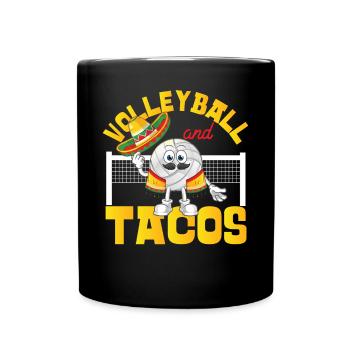 Volleyball Player Team Taco - Full Colour Mug - black - Front