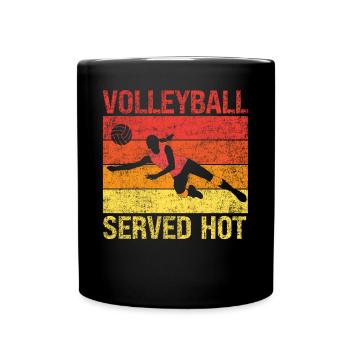 Volleyball Player Team Retro - Full Colour Mug - black - Front
