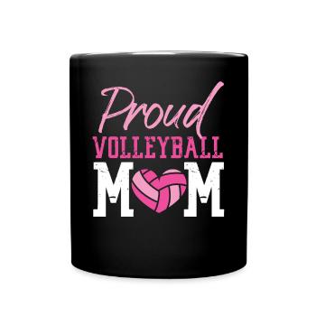 Joueuse de volleyball Équipe Maman Mère - Mug uni - noir - Devant