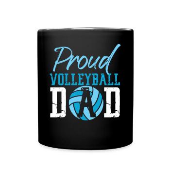 Volleyball Player Team Dad Father - Tasse einfarbig - Schwarz - Vorne