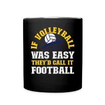 Volleyball Player Team Football If - Full Colour Mug - black - Front