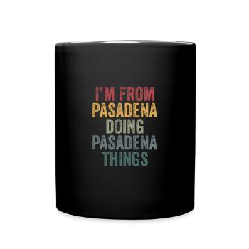 Pasadena things city - Tasse einfarbig - Schwarz - Vorne