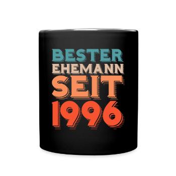 Bester Ehemann Seit 1996 - Tasse einfarbig - Schwarz - Vorne