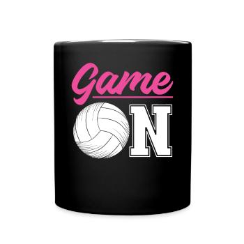 Jeu d’équipe de joueur de volleyball sur - Mug uni - noir - Devant