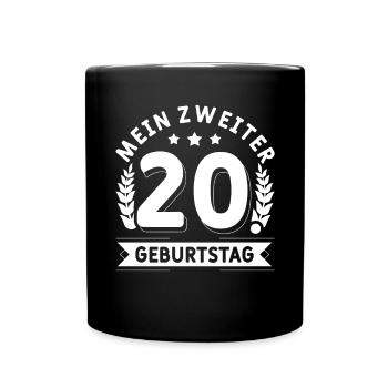40 Mann Mein Zweiter 20. Geburtstag 40. Geburtstag - Tasse einfarbig - Schwarz - Vorne
