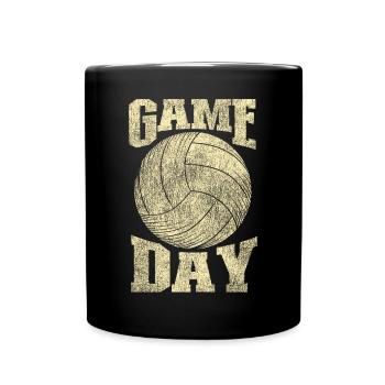 Volleyball Player Team Vintage - Tasse einfarbig - Schwarz - Vorne