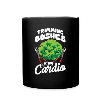 Gartenarbeit Landschaftsbau Funny Bush Trimming - Tasse einfarbig - Schwarz - Vorne