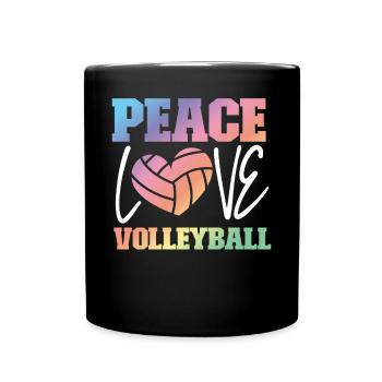 Joueur de volleyball Équipe Peace Love - Mug uni - noir - Devant