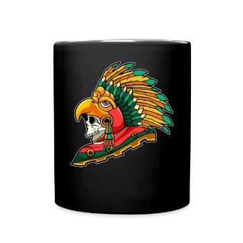 Aztèque Eagle Warrior Mayan Skull Inca - Mug uni - noir - Devant