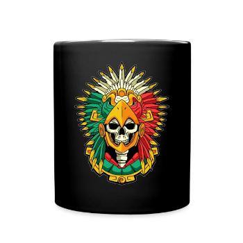 Aztèque Eagle Warrior Mayan Skull Inca - Mug uni - noir - Devant