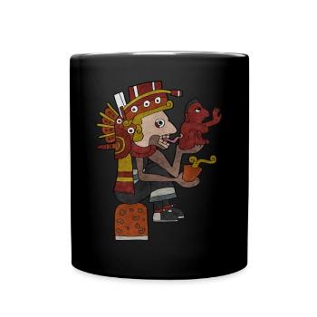 Mictlantecuhtli God of Death Aztecs God Maya I - Full Colour Mug - black - Front