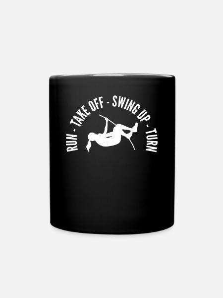 Pole vaulter for pole vaulting - Full Colour Mug - black