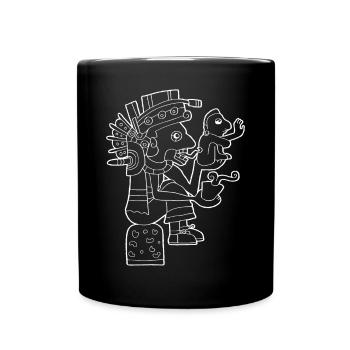Mictlantecuhtli God of Death Aztecs God Maya I - Full Colour Mug - black - Front