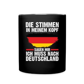 Deutschland Deutscher Deutsches - Tasse einfarbig - Schwarz - Vorne