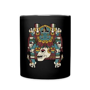 Tlaltecuhtli Déesse aztèque mésoaméricaine - Mug uni - noir - Devant