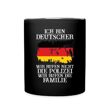 Deutschland Deutscher Deutsches - Tasse einfarbig - Schwarz - Vorne