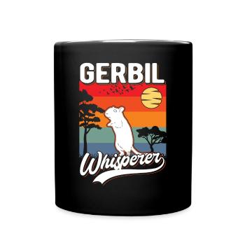 Gerbil Flüsterer Gerbil Whisperer Rennmaus - Tasse einfarbig - Schwarz - Vorne